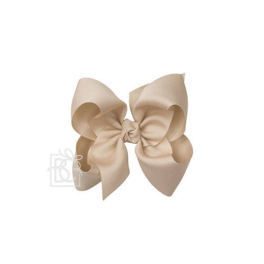 5.5" Oatmeal Grosgrain Bow