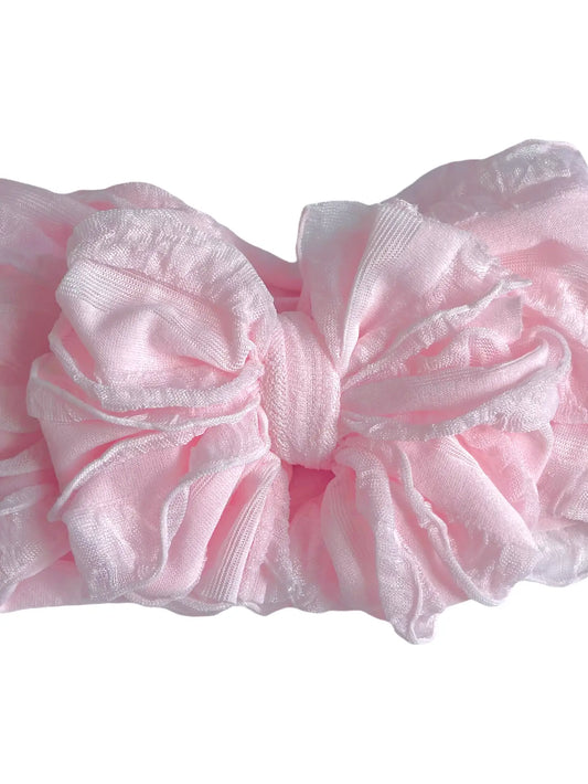 Ruffled Headband - perfect pink