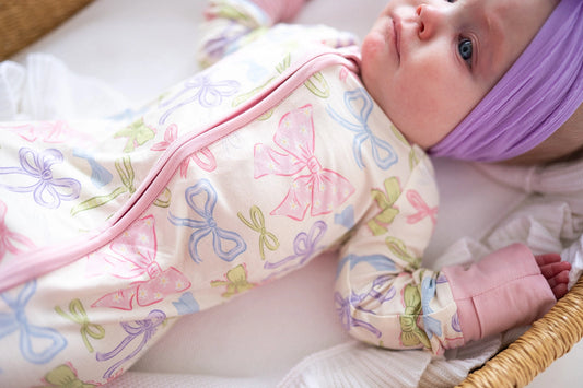 Heirloom Bows Zip Footie