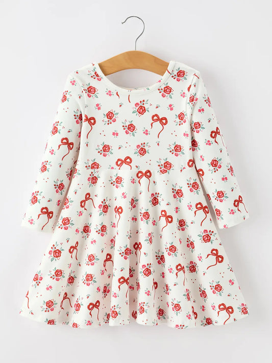 Red Rose Bow Dress