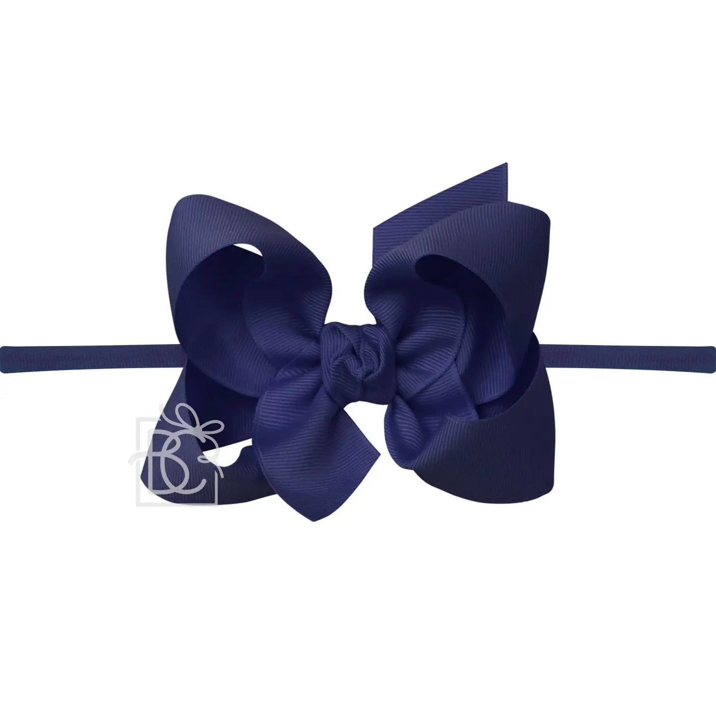 4.5" Headband w/Bow - Navy