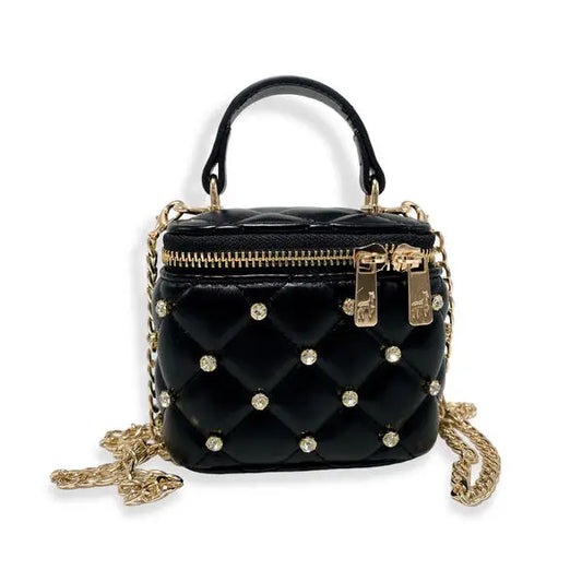 Vanity Quilted Purse - Black