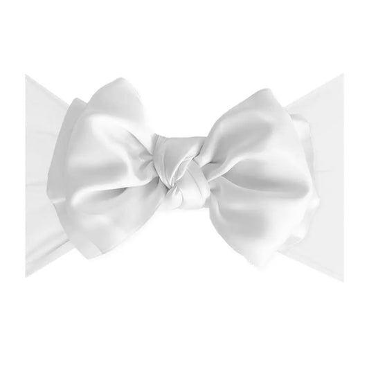 Satin Fab Headband - White