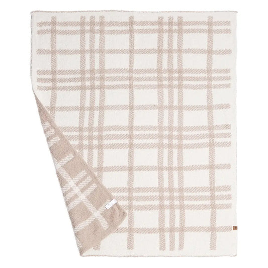 Plaid Soft Blanket-Tan