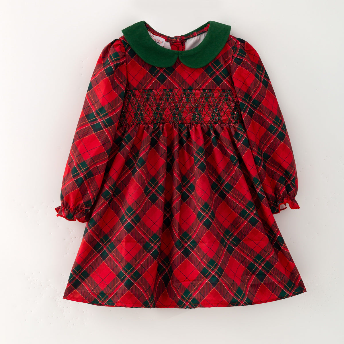 Holiday Plaid Smocked Dress
