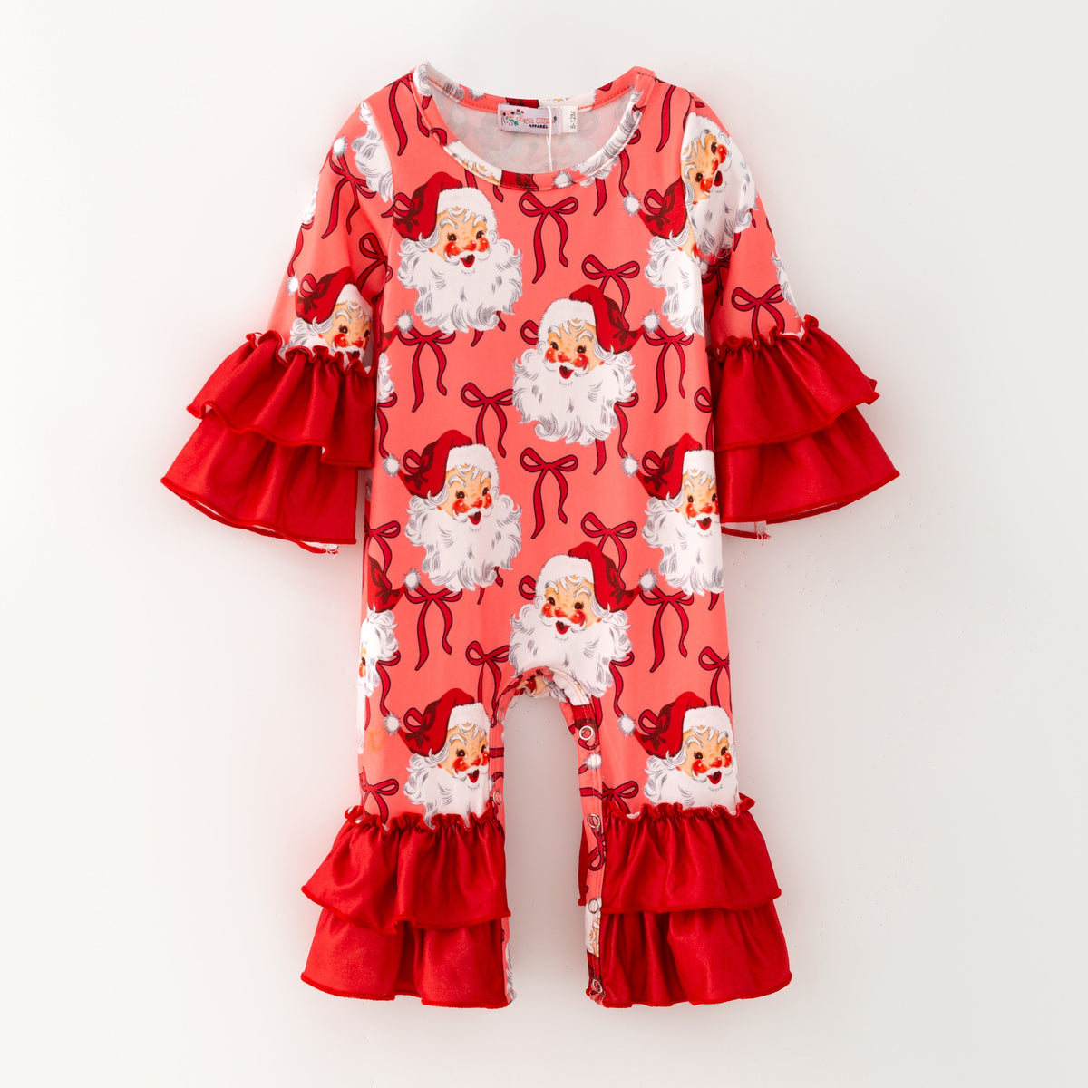 Red Ruffle Santa Romper