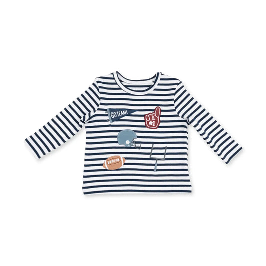 Navy Stripe Football Shirt