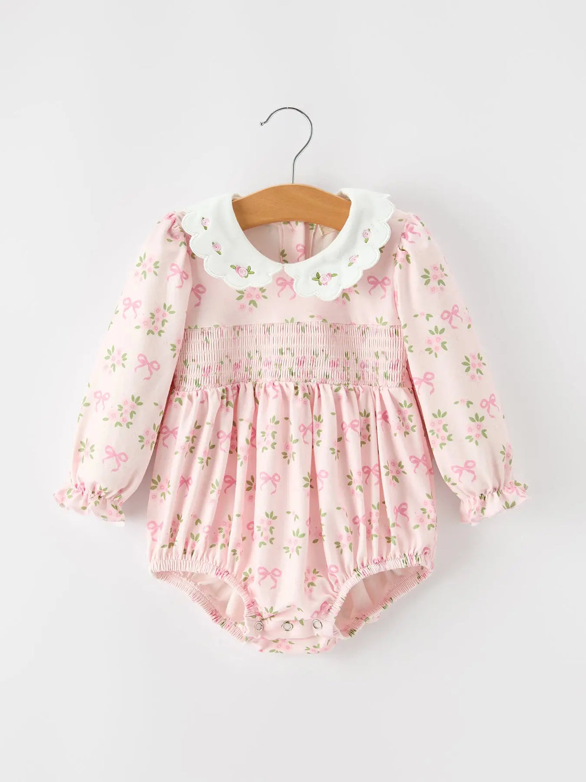 Pink Floral Rose Collar Bubble