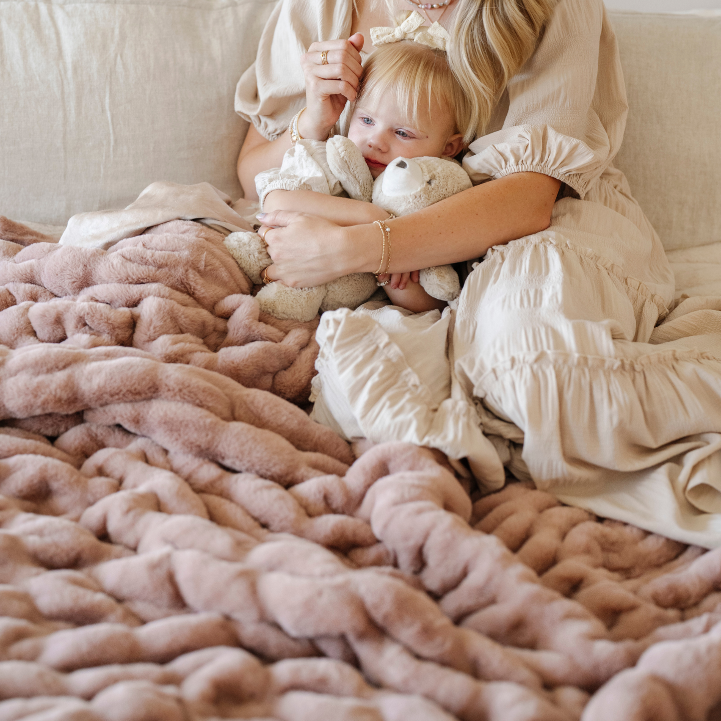 Montana Coles Double Ruched Receiving Blanket