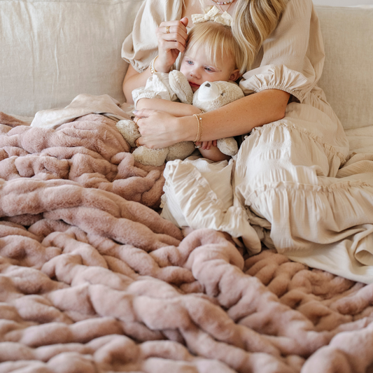 Montana Coles Double Ruched Receiving Blanket