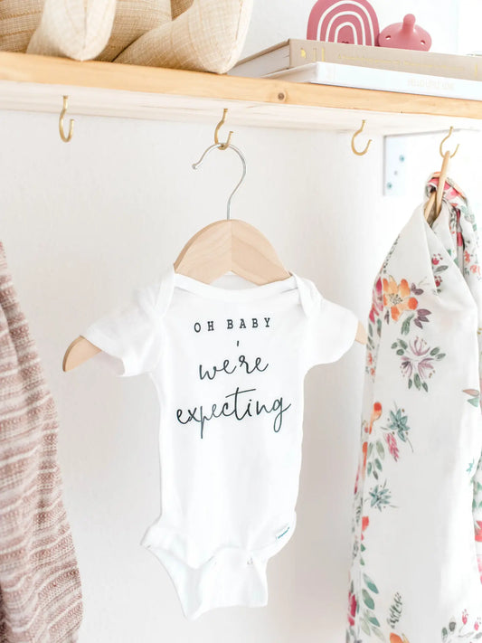 Oh Baby, We're Expecting Pregnancy Announcement Onesie