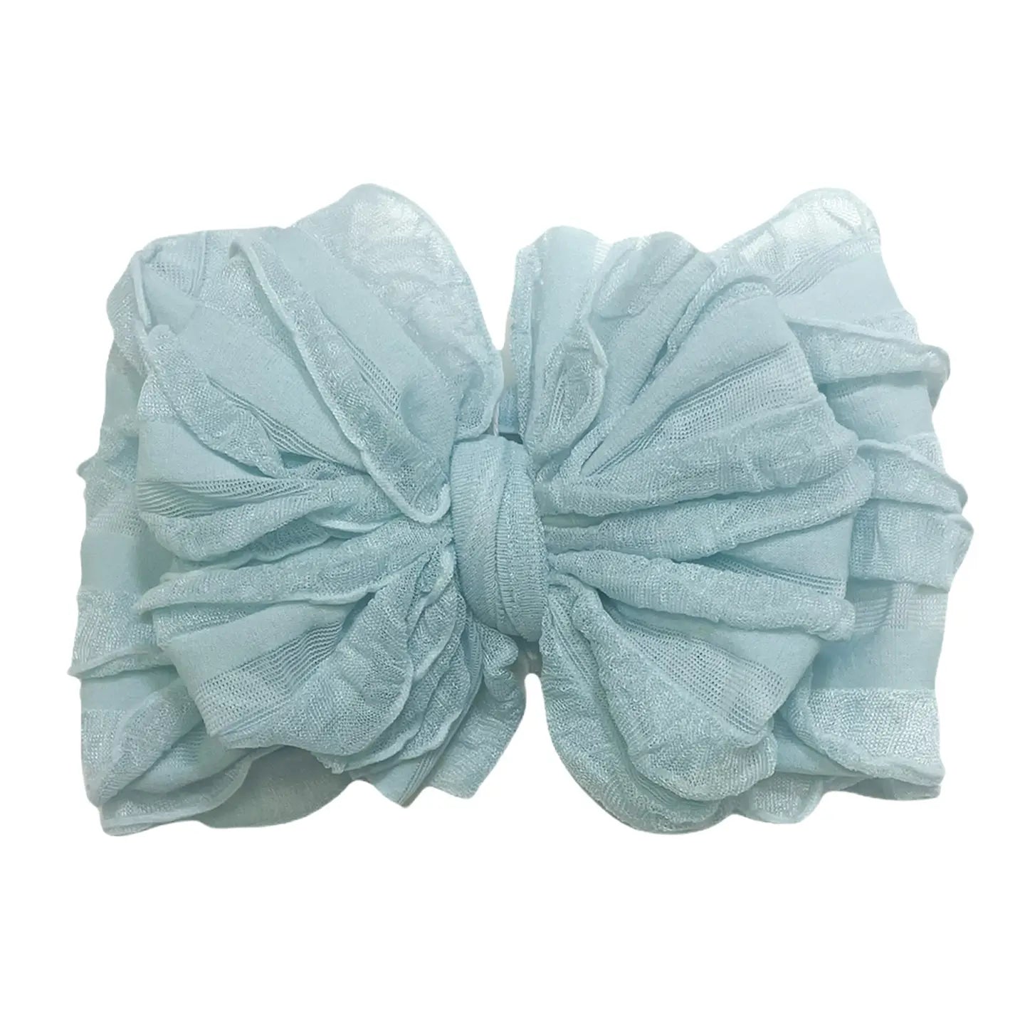 Ruffled Headband - Baby Blue