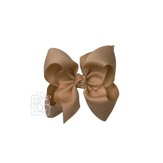 6.5" Taupe Grosgrain Bow