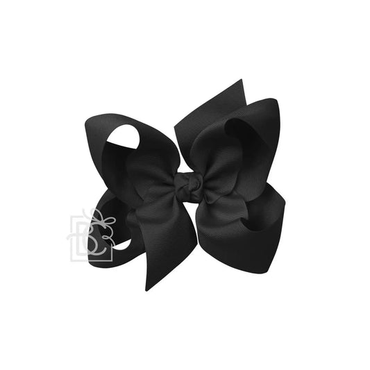 6.5" Black Grosgrain Bow