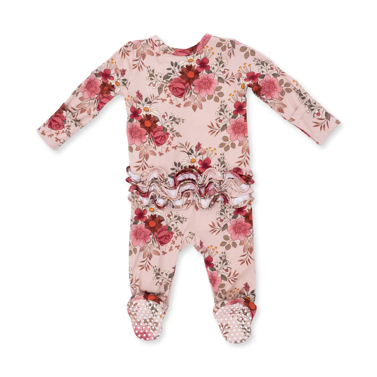 Sabrina Floral Zipper Footie
