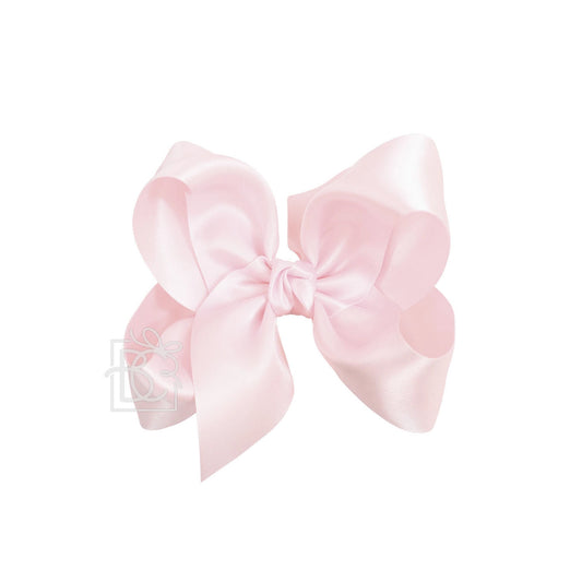 5.5" Satin Bow - Powder Pink