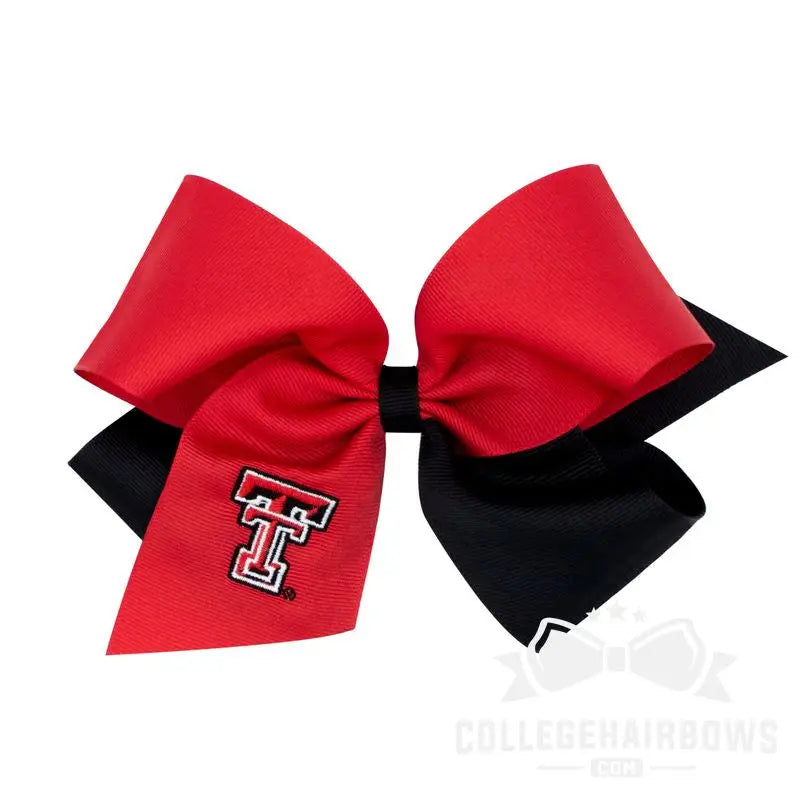 King Two-Tone Texas Tech Hair Bow