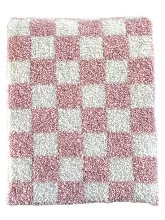 Phufy Bliss Checker Blanket - Strawberry