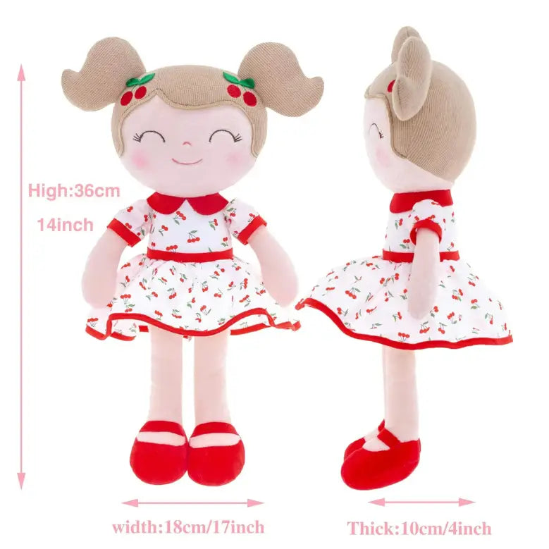 Red Cherry Doll - Light Brown Hair