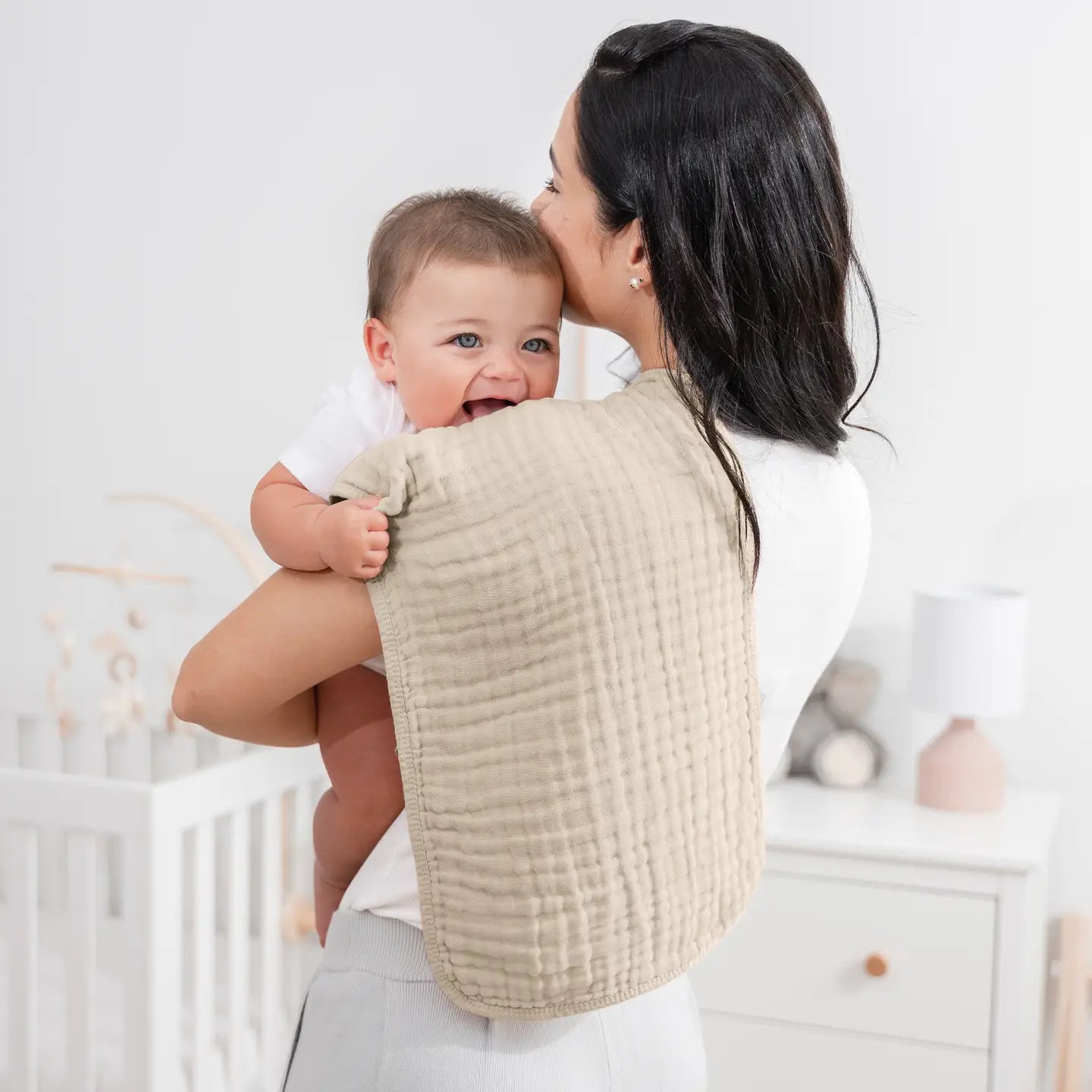 Muslin Burp Cloth Set (6) - Sand