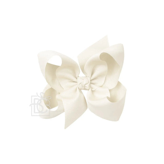 6.5" Antique White Grosgrain Bow