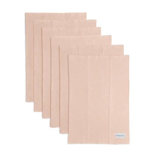Cotton Burp Cloth Set (6) - Blush