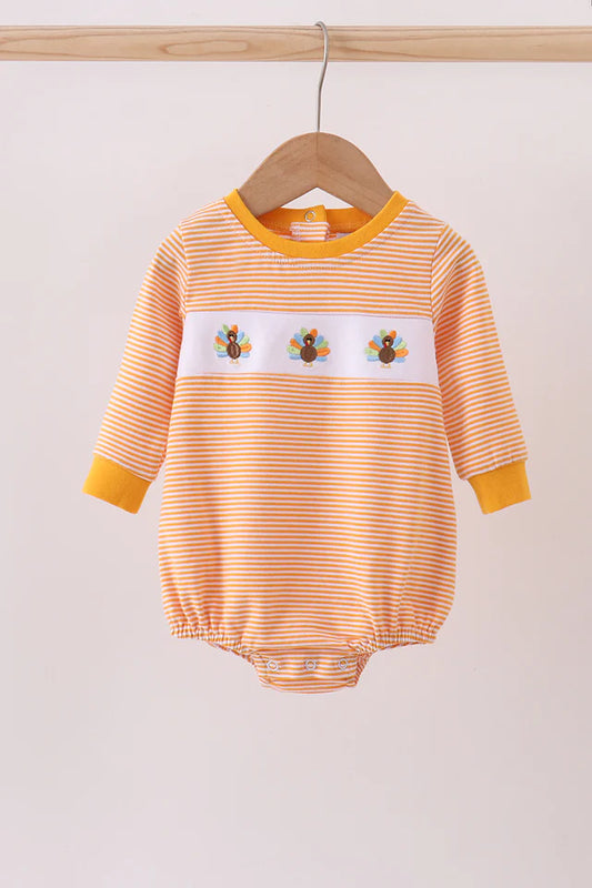 Orange Turkey Romper