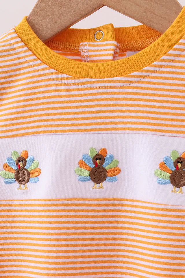 Orange Turkey Romper