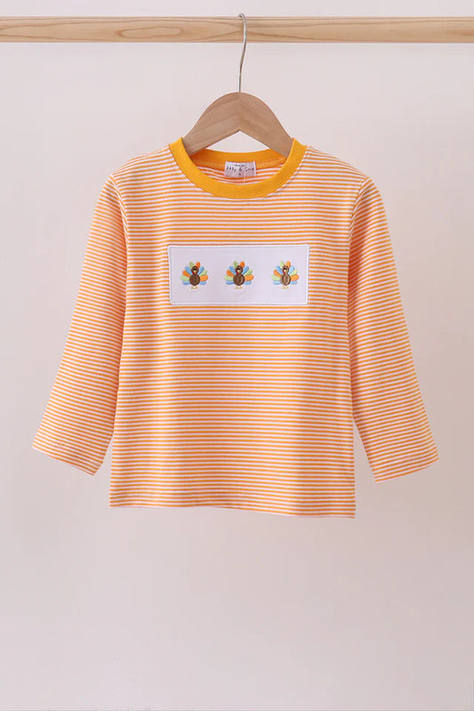 Orange Stripe Turkey Top