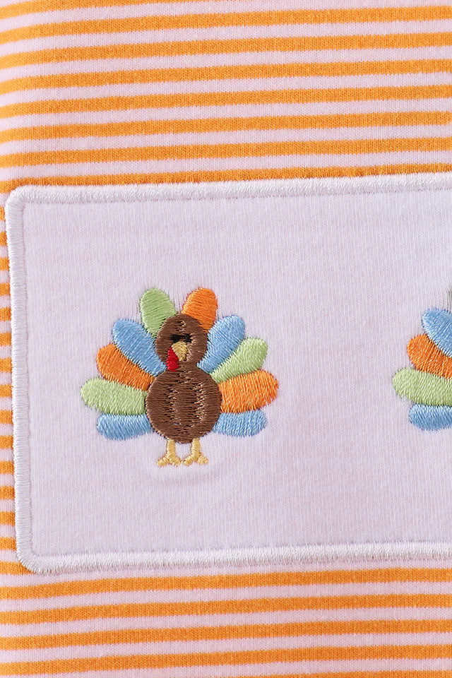 Orange Stripe Turkey Top