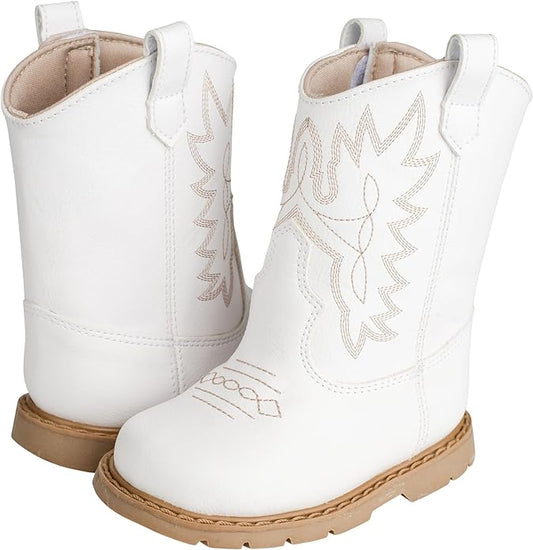 White Western Boot - Round Toe