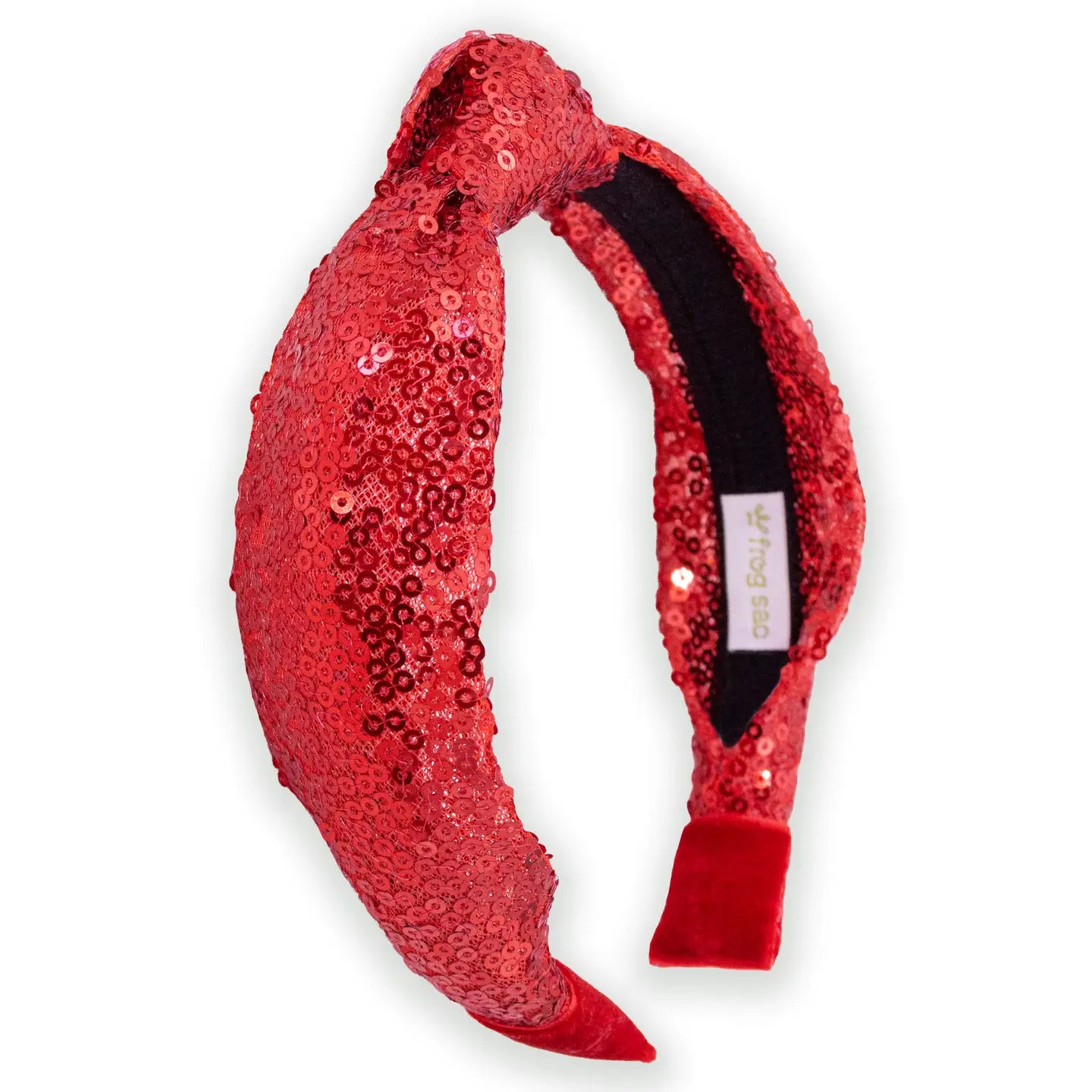 Sequin Knot Headband - Red