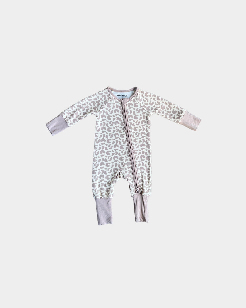 Footless Romper - Lilac Leopard