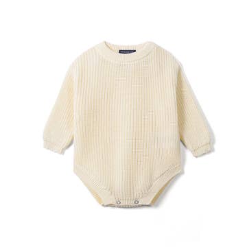 Cream Sweater Romper