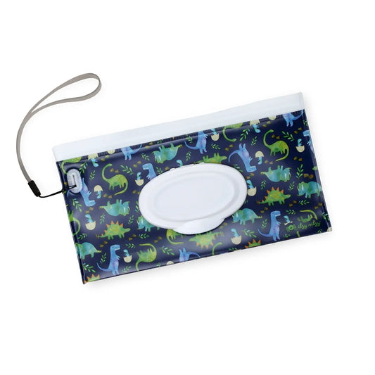 Take and Travel™ Pouch Reusable Wipes Cases - raining dinos