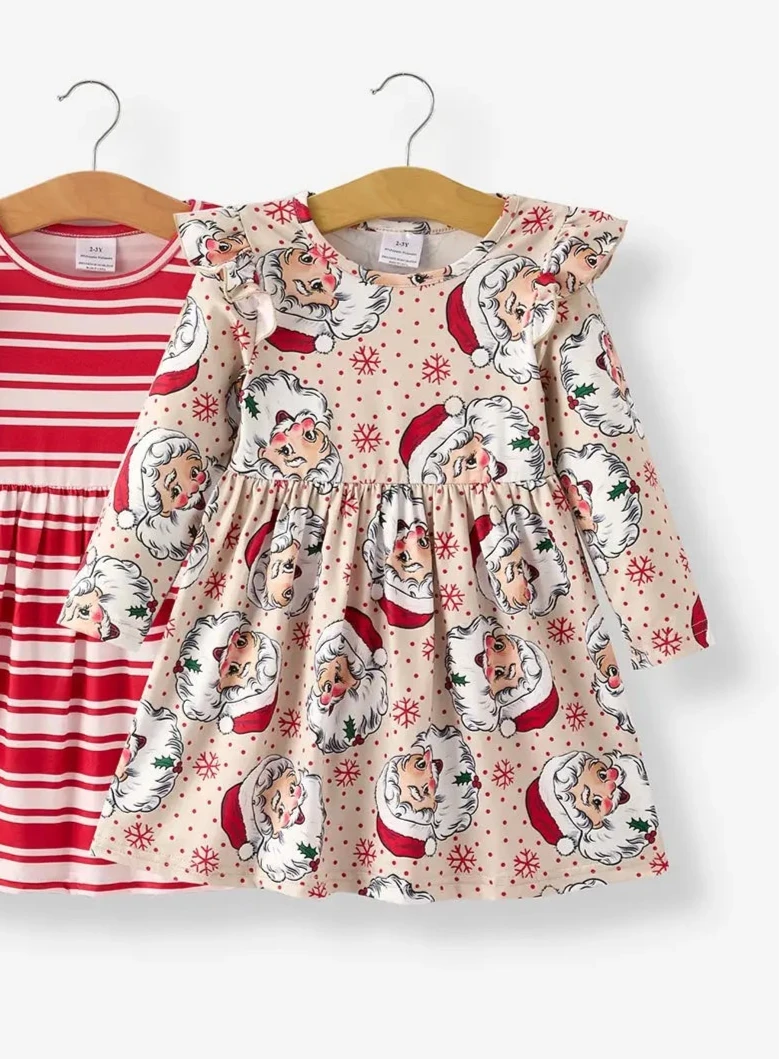 Santa Print Dress