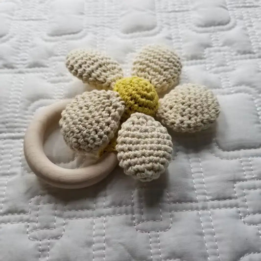 Bloom Flower Wood Rattle