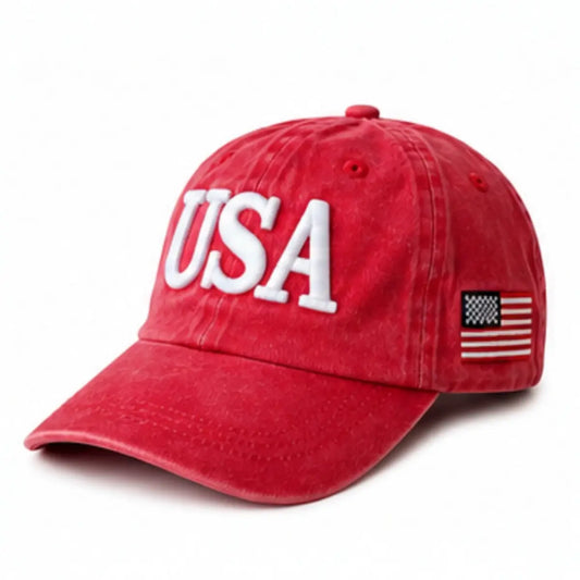 USA Baseball Hat - Red