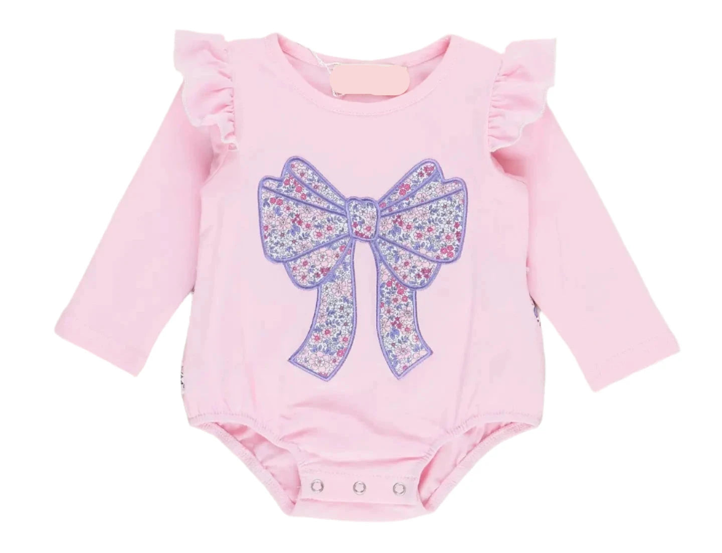 Purple Bow Applique Romper