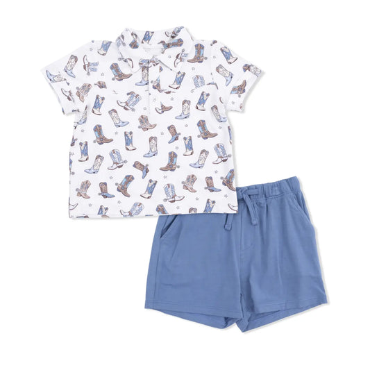 Cowboy Boots Short Set