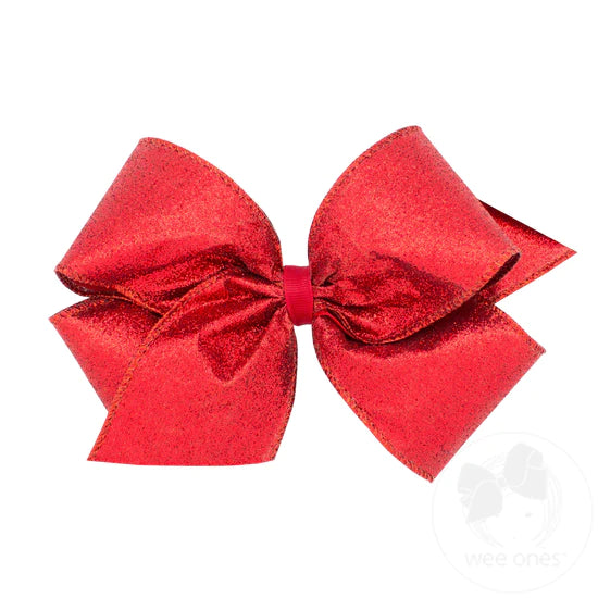 Red Glitter Hair Bow