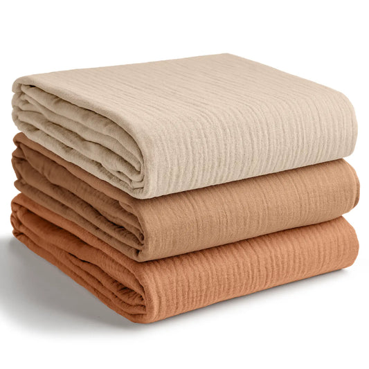 Muslin Swaddle Blankets Set (3) - Sand