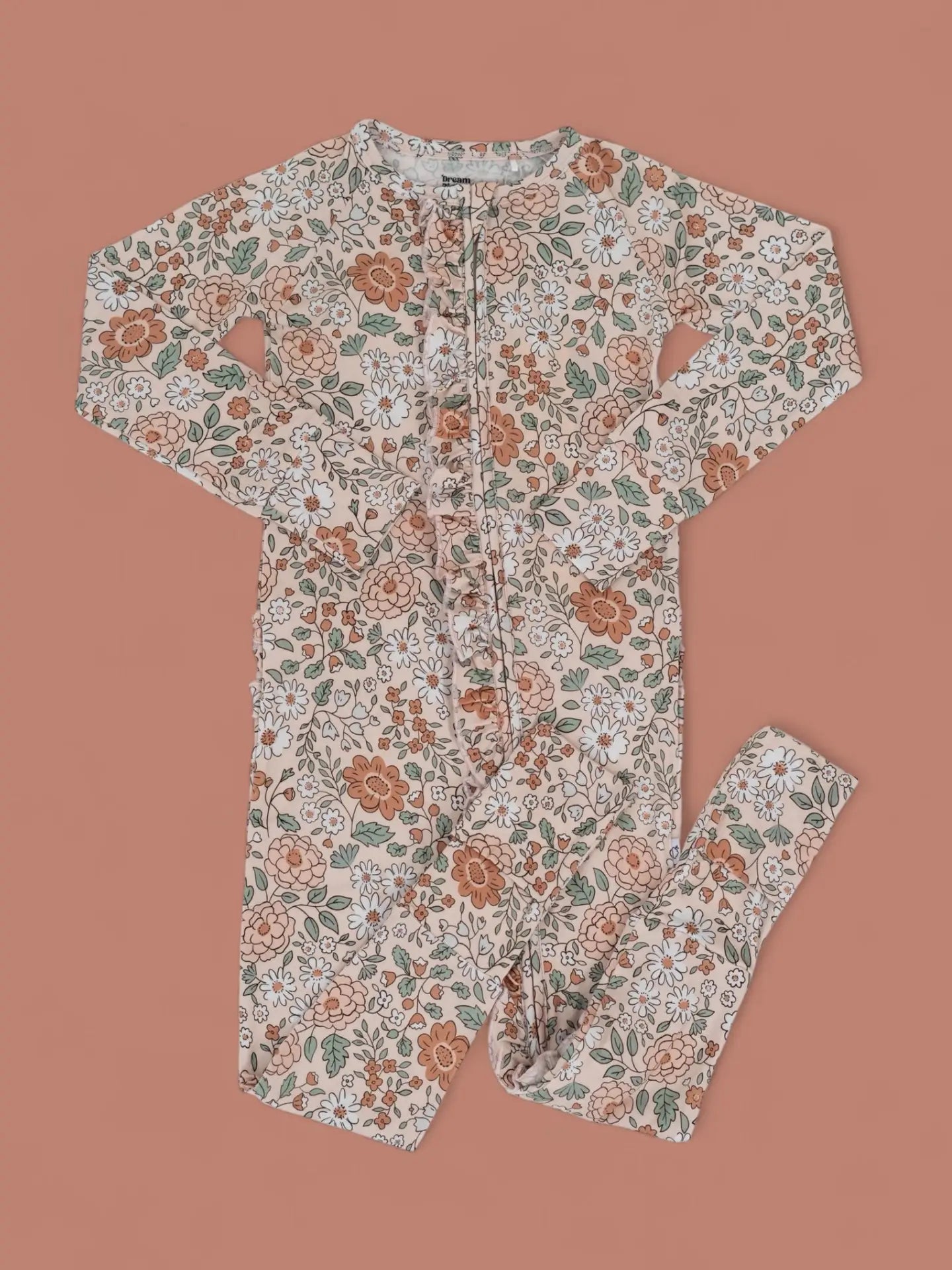 Autumn Blossom Ruffle Romper