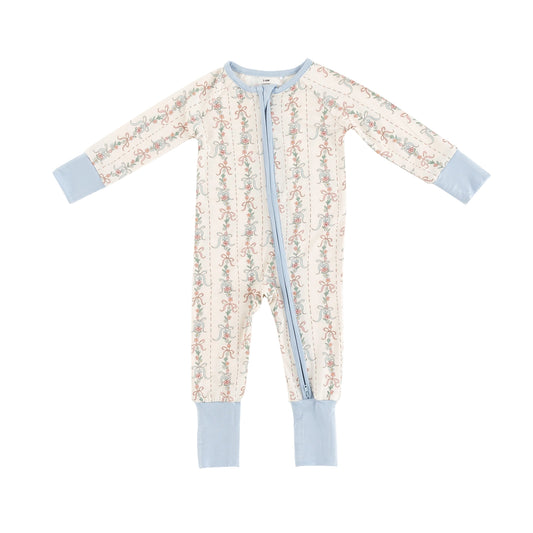 Bow Blossom Zip Footie