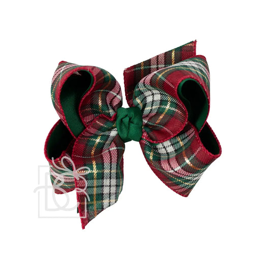 Christmas Plaid Hair Bow