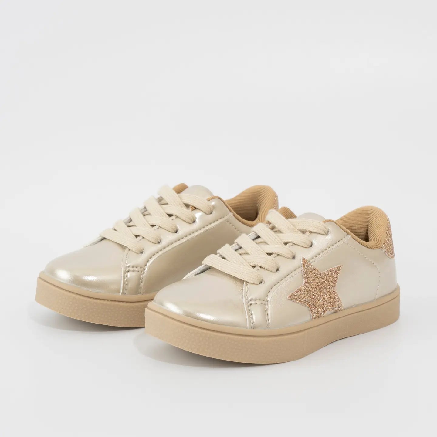 Holographic Sparkle Star Sneaker - Gold