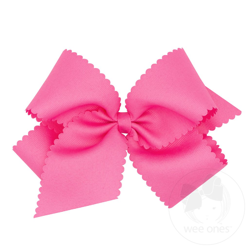 King Scallop Bow - Hot Pink