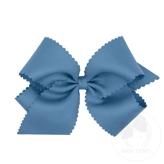 King Scallop Bow - Smoke Blue