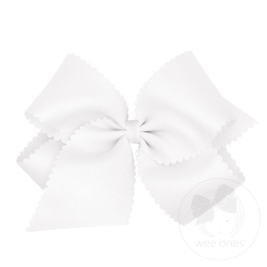 King Scallop Bow - White