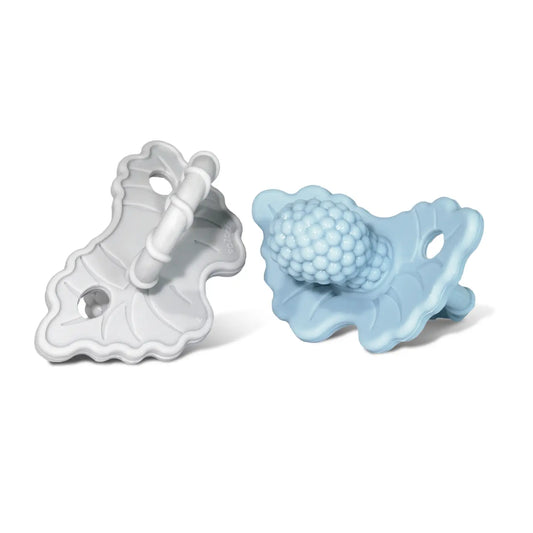 RaZberry Silicone Teether 2PK - Blue & Grey